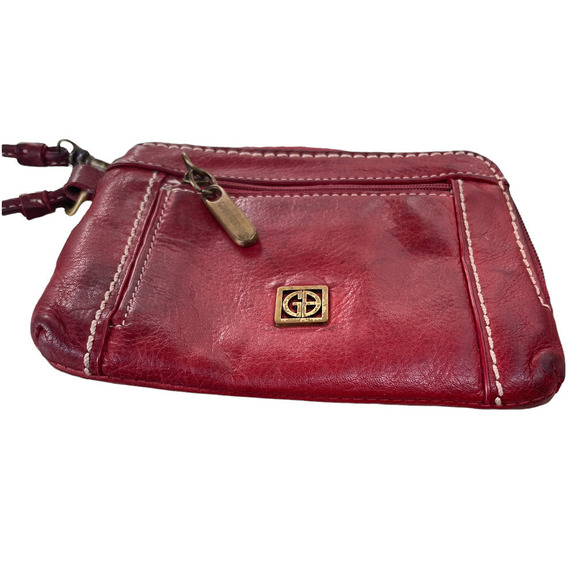 Giani Bernini Red Leather Wristlet Wallet - Picture 3 of 16